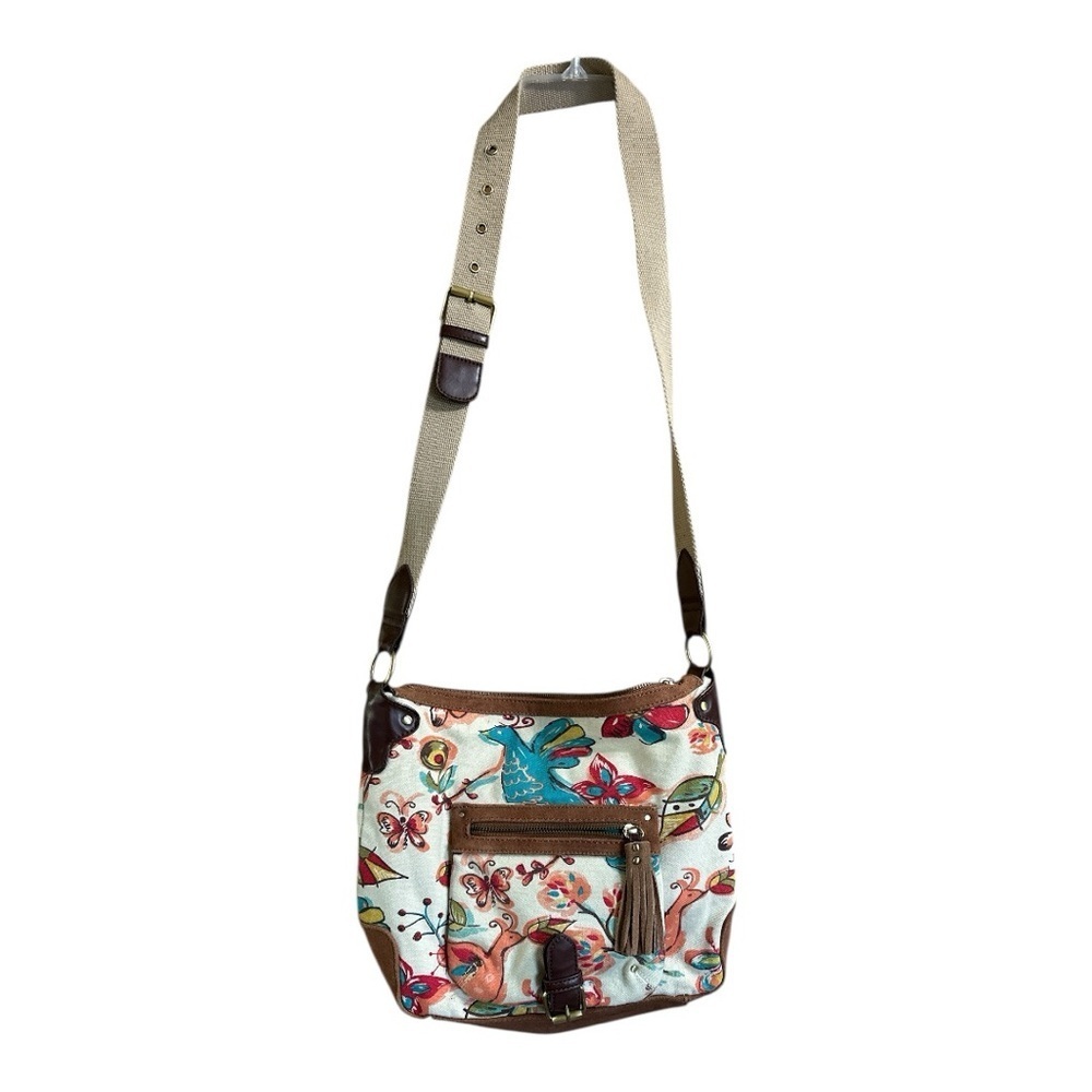 Lucky Brand Bird & Floral Print Crossbody Bag